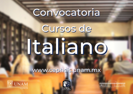Publicación de convocatoria para próximos cursos de italiano, 2022