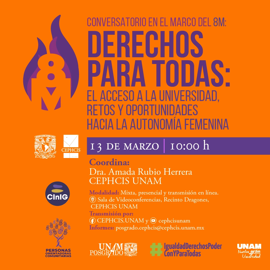 Conversatorio en el marco del 8M: “Derechos para todas: el acceso a la Universidad, retos y oportunidades hacia la autonomía femenina”